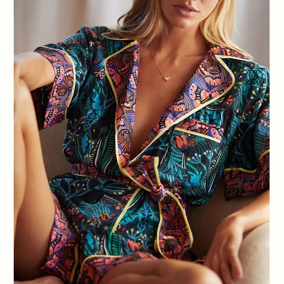 Anthropologie Marsha volnova flannel romper xs new - Picture 3 of 12